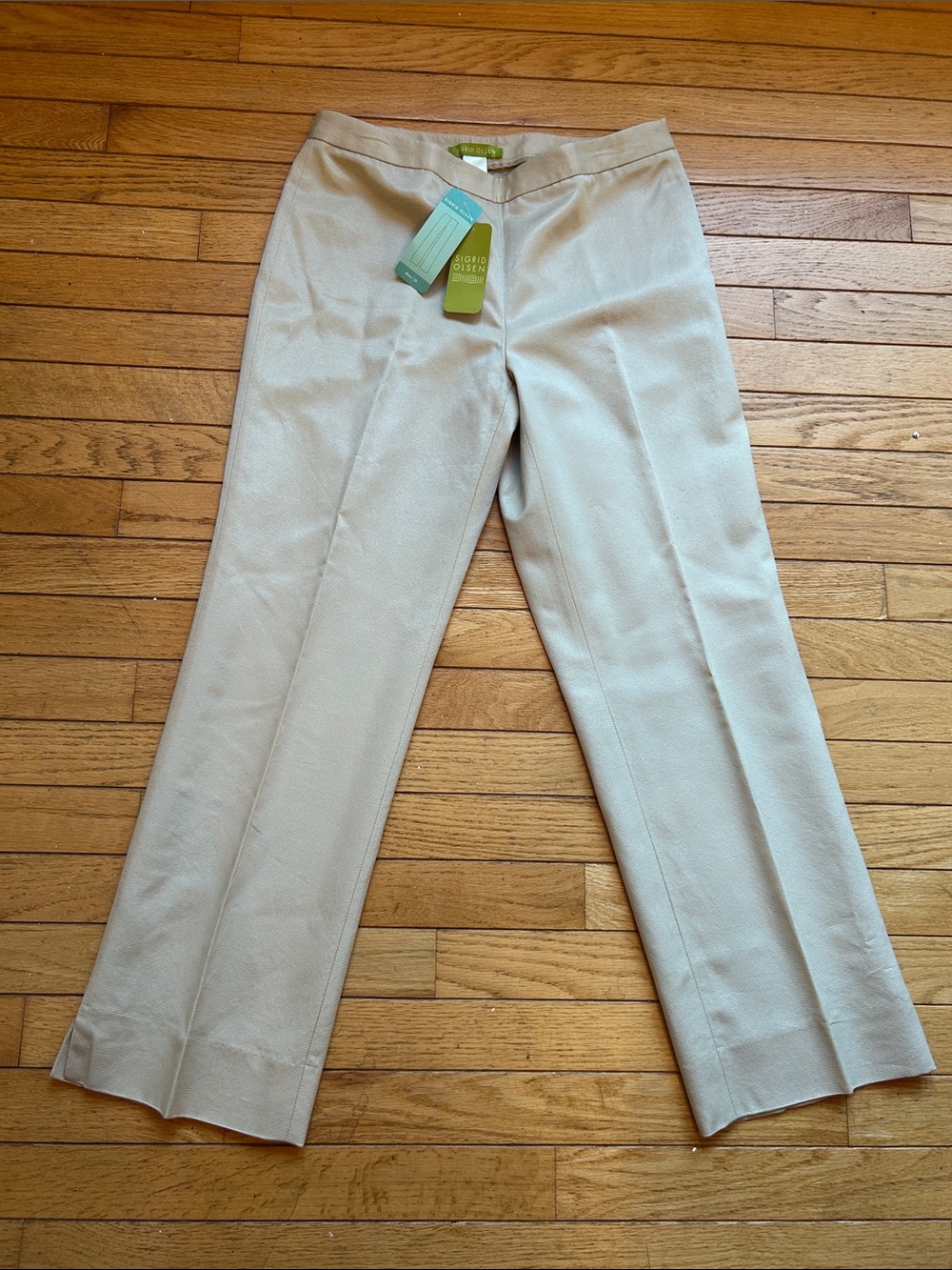 Sigrid Olsen Women’n Dress Pants in Light Beige - Classic Straight Fit